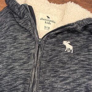 Abercrombie & Fitch Charcoal Knit Hoodie